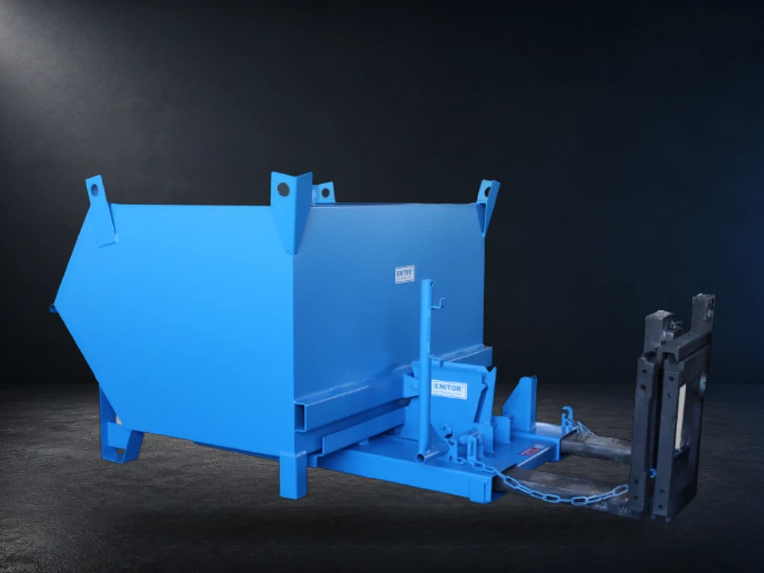 Stacking container and tipping unit SSK / SKG